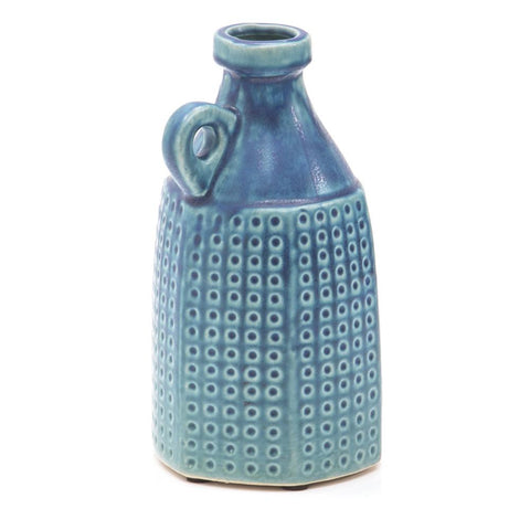 Blue Ceramic Spotted Pottery Vase (A+D)