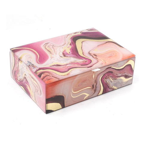 Pink  Acrylic Marble Box (A+D)