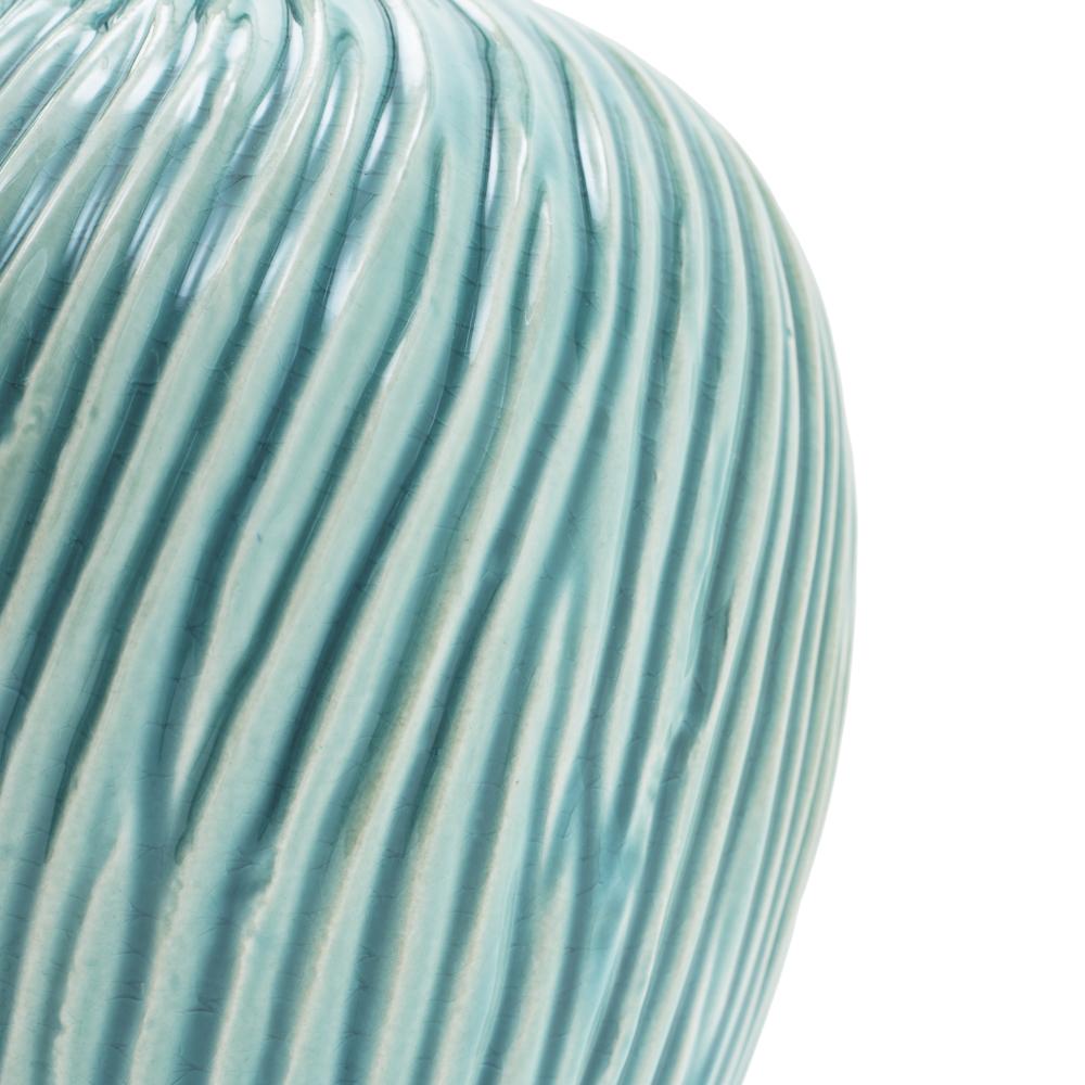 Blue Aqua Ceramic  Wave Vase (A+D)