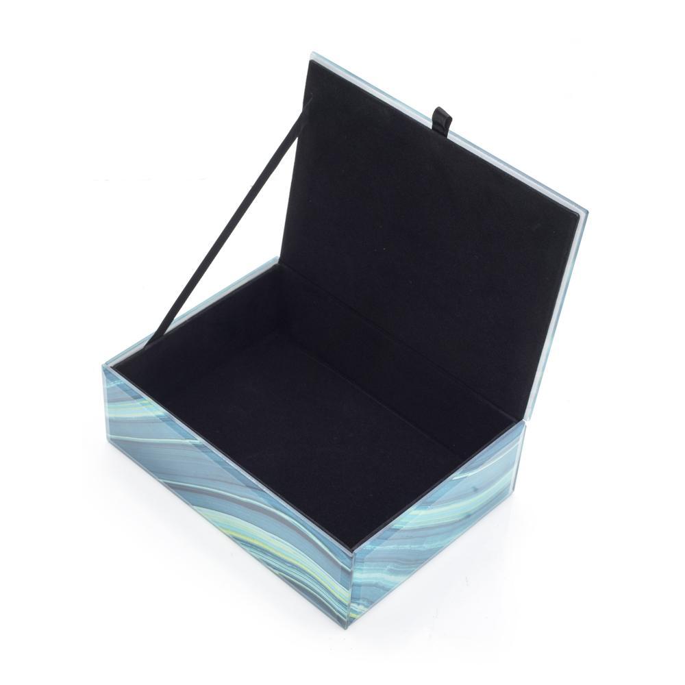Blue Aqua Acrylic Marble Box (A+D)