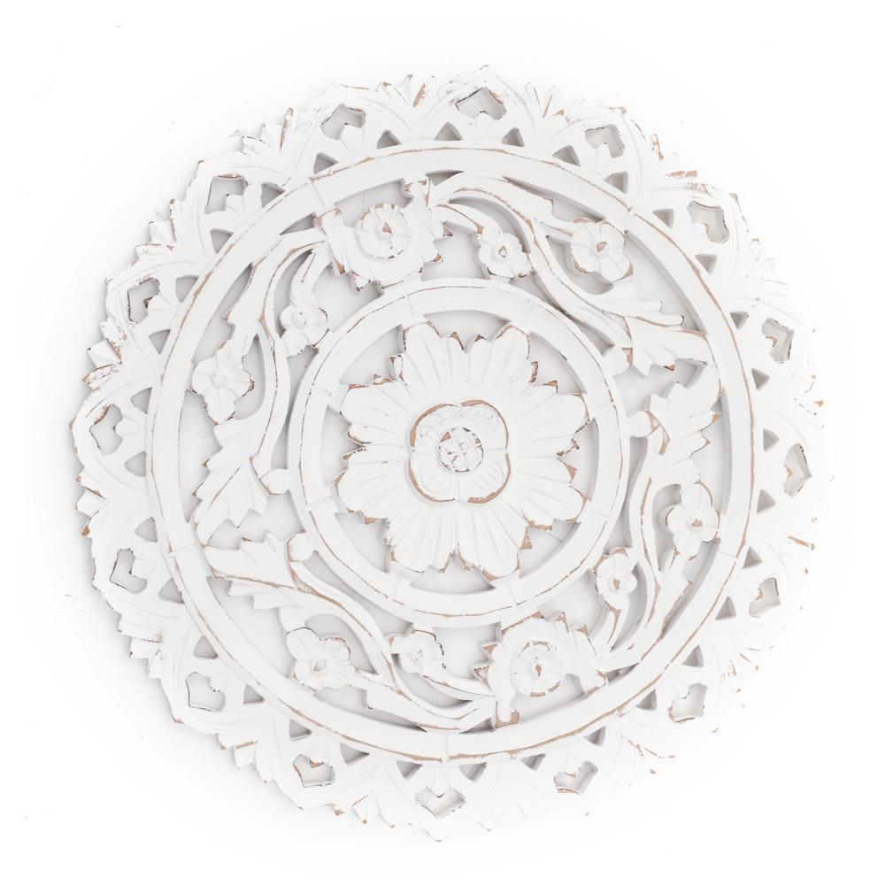 White Carved Wall Art (A+D)