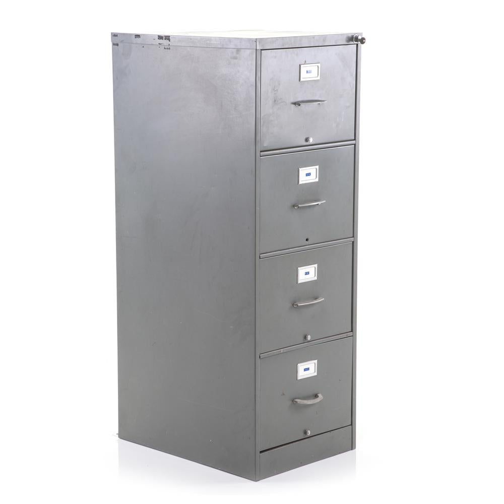 Silver Metal File Cabinet