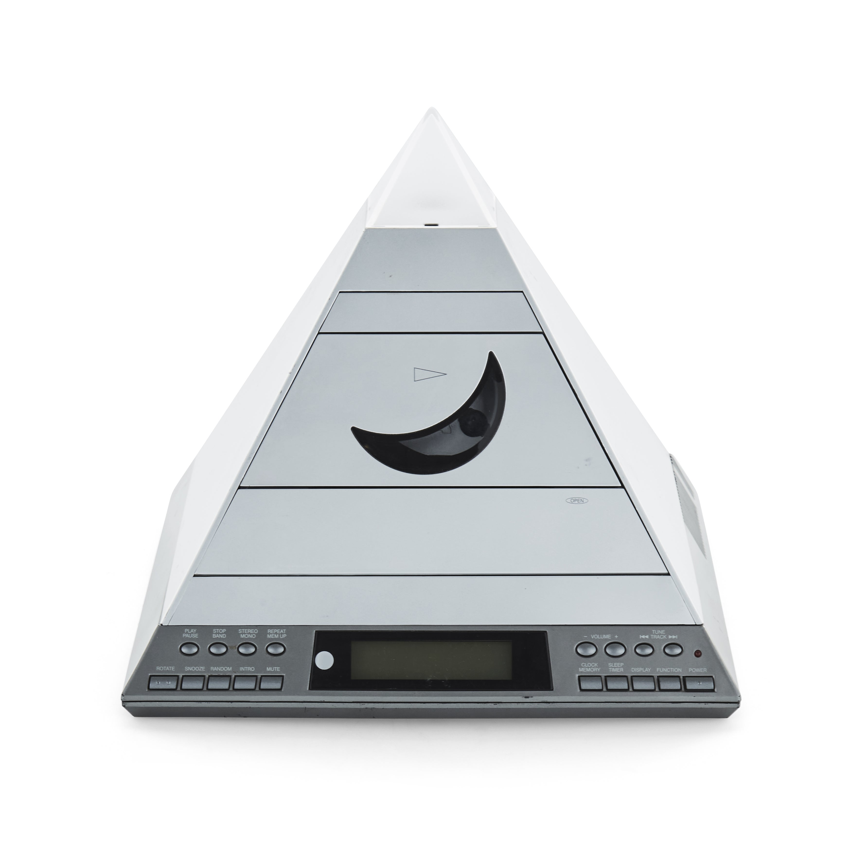 Pyramid Shape Stereo Silver Pyramid Stereo & Speakers - Gil & Roy Props