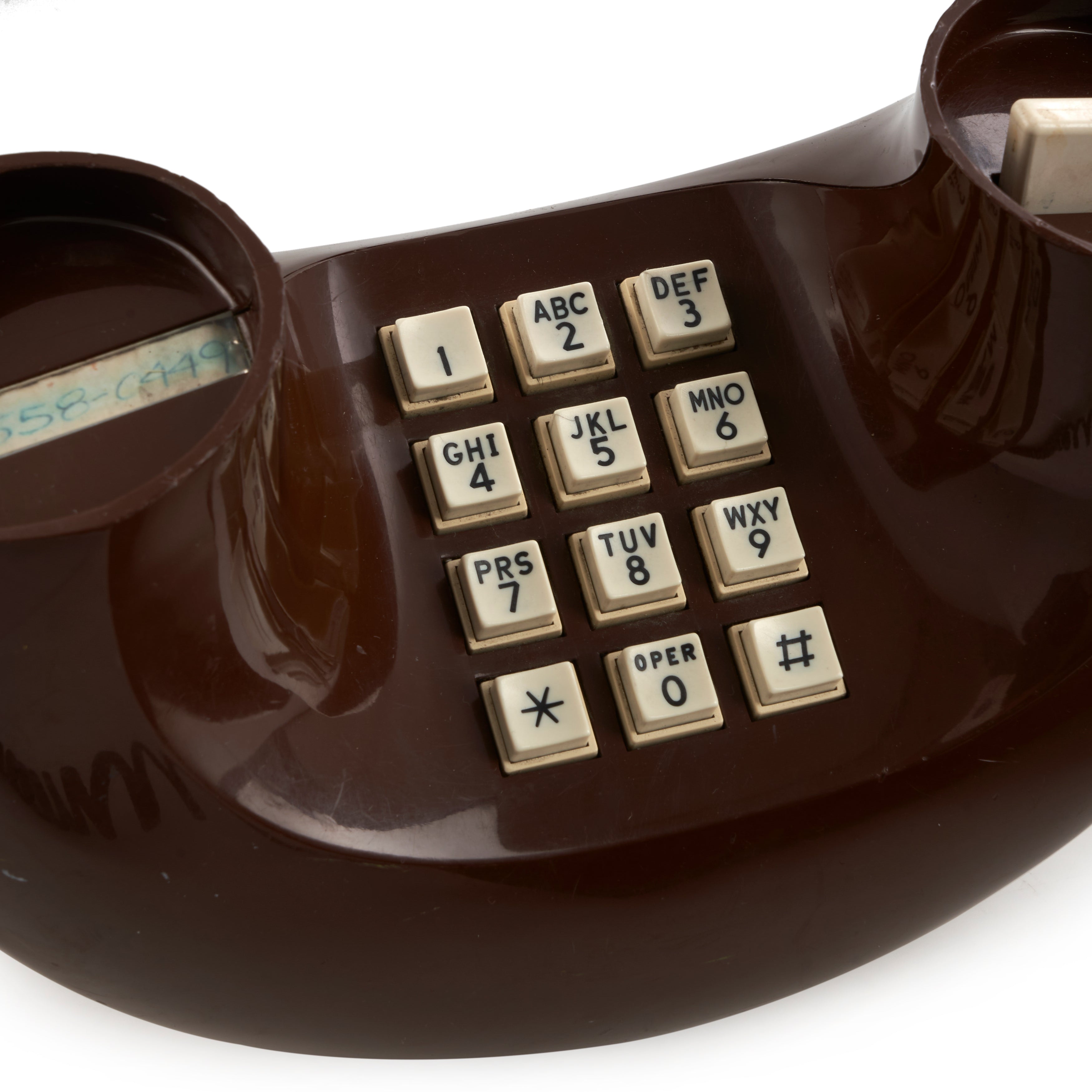 Brown Circle Push-Button Telephone - Gil & Roy Props