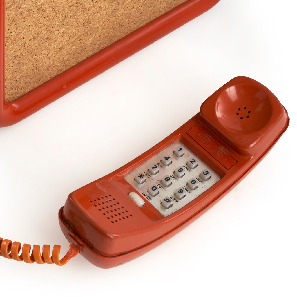 Orange Cork Board Telephone