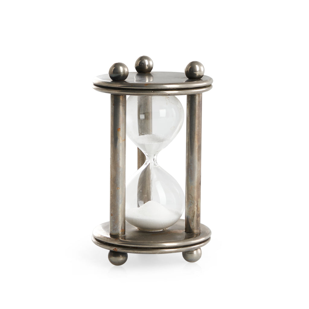 Aged Silver Hourglass