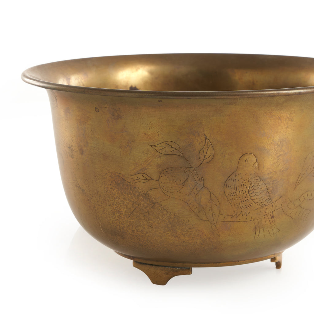 Brass Etched Nesting Bowl Large