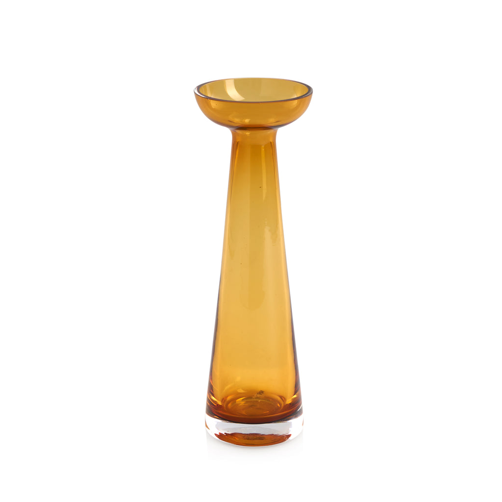 Slim Amber Glass Vase