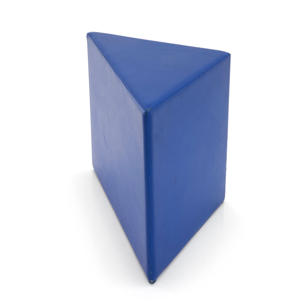 Blue Leather Triangle Pedestal