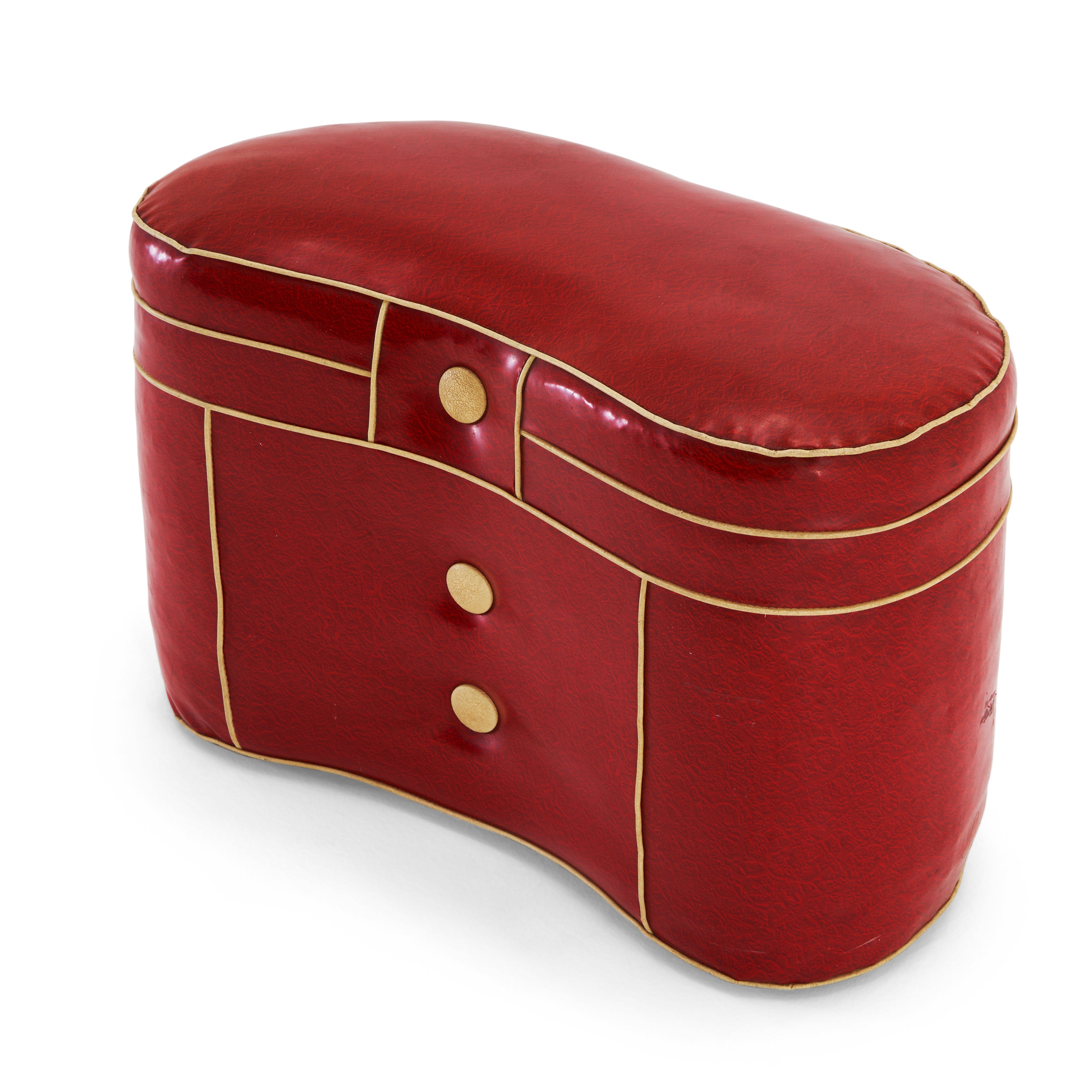 Red Vinyl Bowtie Stool Gil Roy Props red-vinyl-bowtie-stool-gil-roy-props