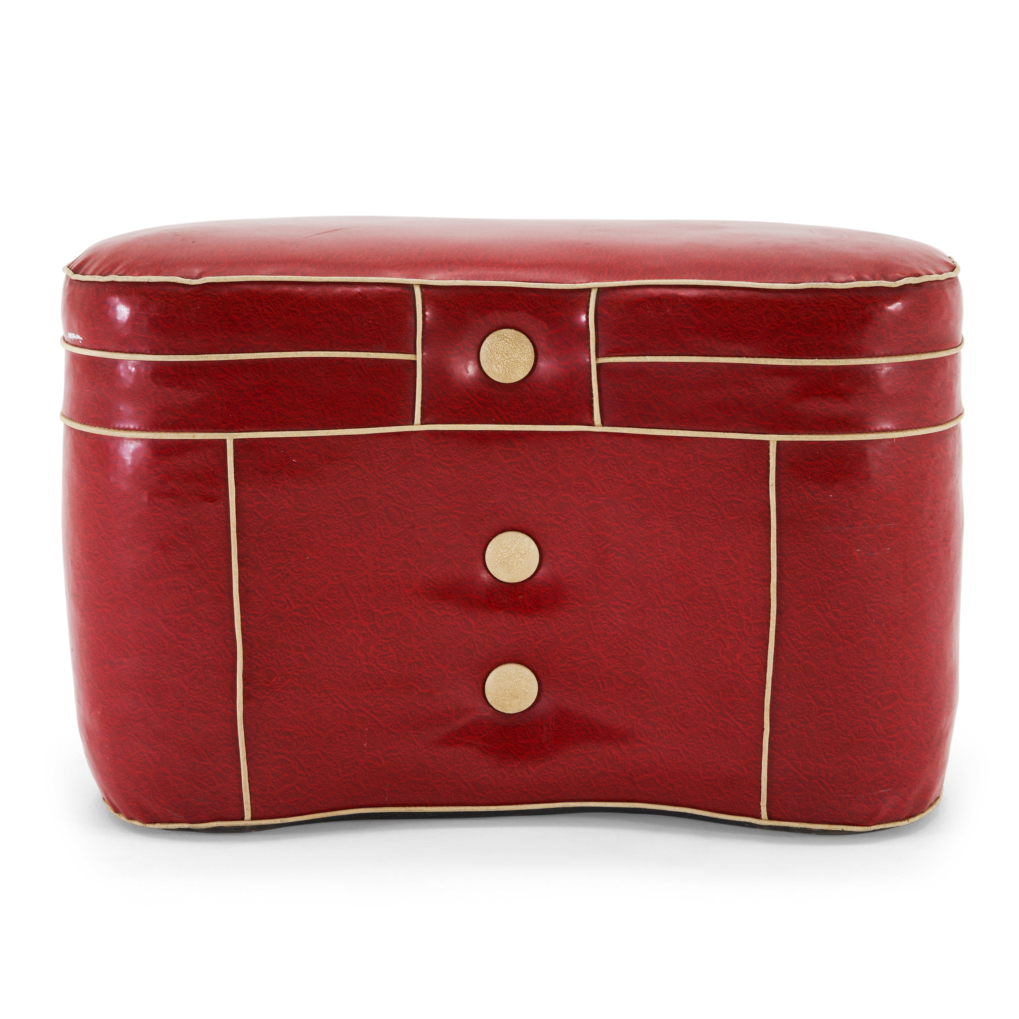 Red Vinyl Bowtie Stool Gil Roy Props red-vinyl-bowtie-stool-gil-roy-props