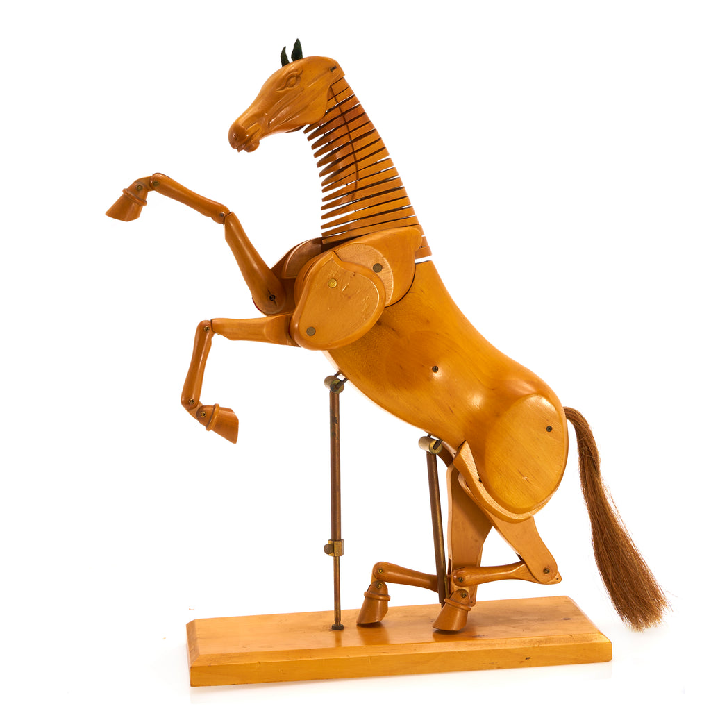 Natural Wood Articulated Horse Mannequin