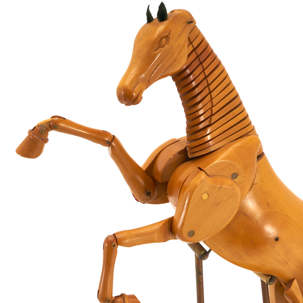 Natural Wood Articulated Horse Mannequin