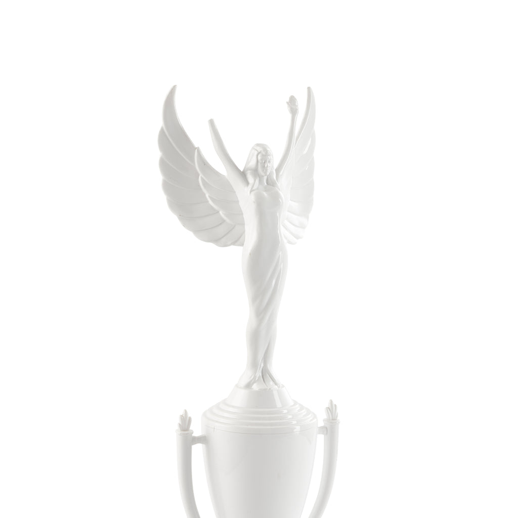 Tall White Angel Wings Trophy