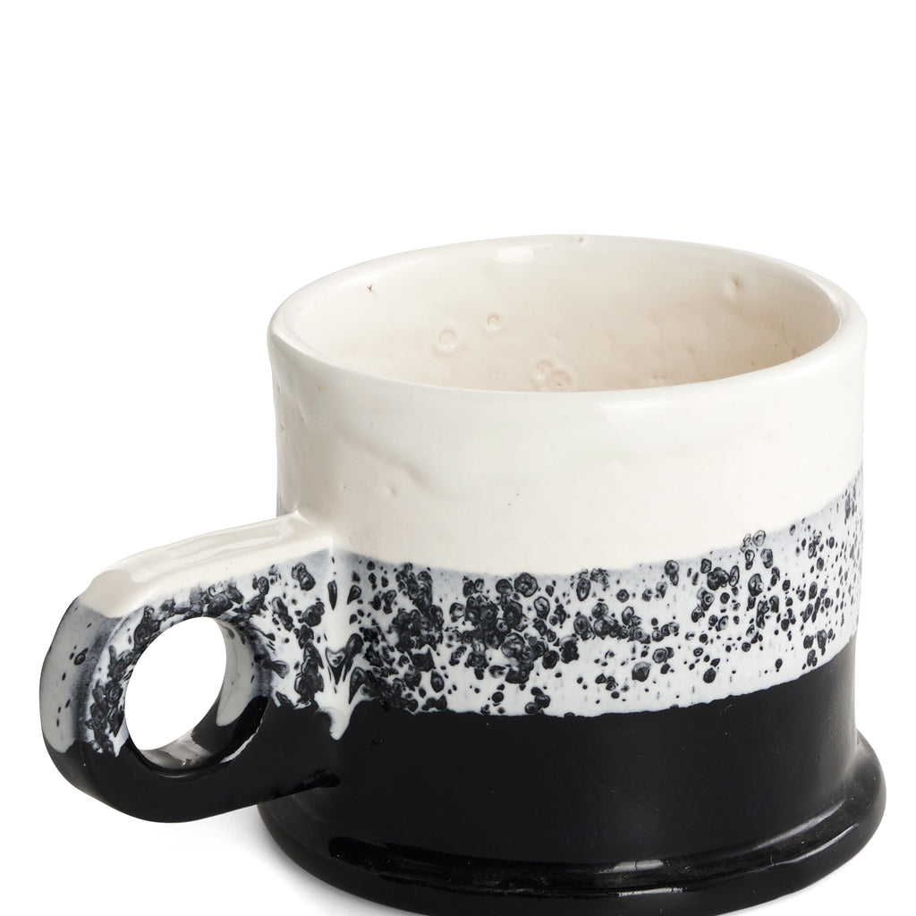 Black & White Mug w/ Spotted Pattern