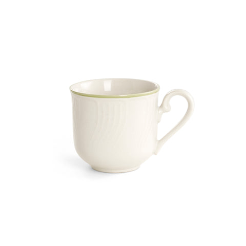 Cafe Cup Mug White and Green