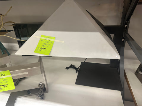 White Pyramid Table Lamp