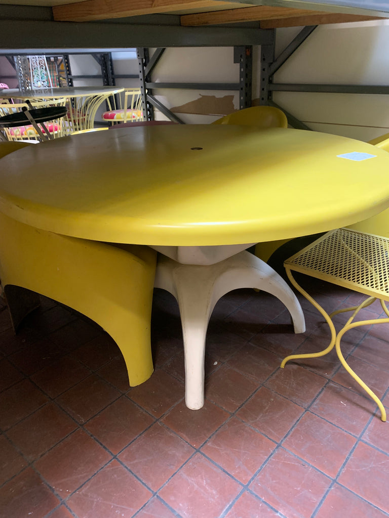 Yellow Outdoor Fiberglass Table