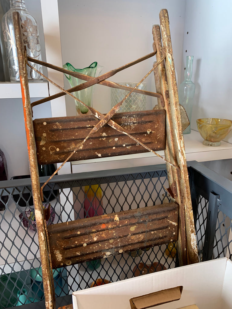 Short Rustic Step Ladder