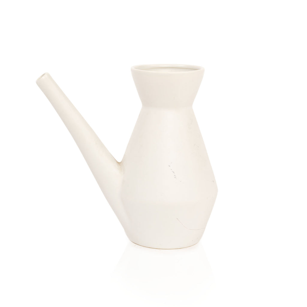 White Ceramic Long Spout Teapot