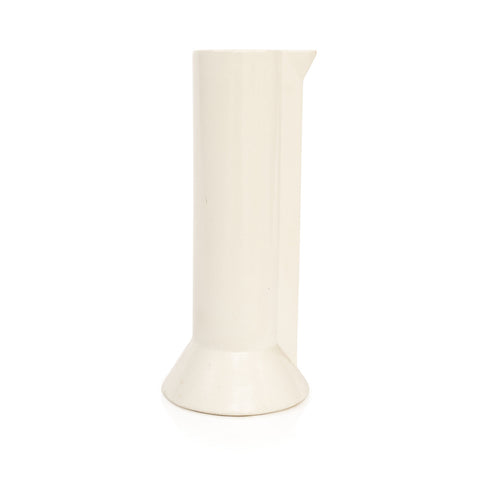 White Minimalist Cylinder Ceramic Pitcher