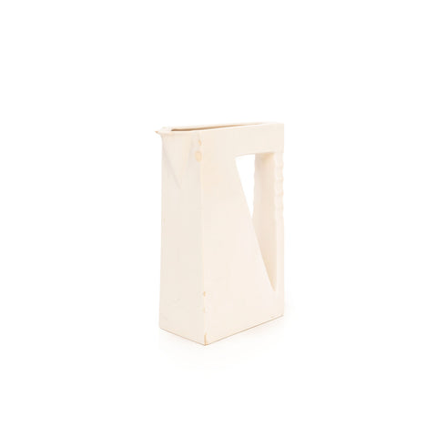 White Minimal Rectangle Ceramic Pitcher