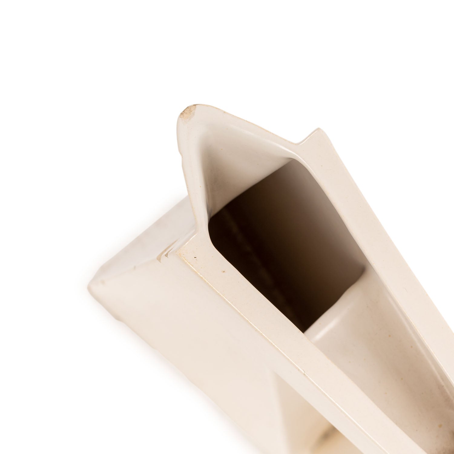 White Minimal Rectangle Ceramic Pitcher - Gil & Roy Props