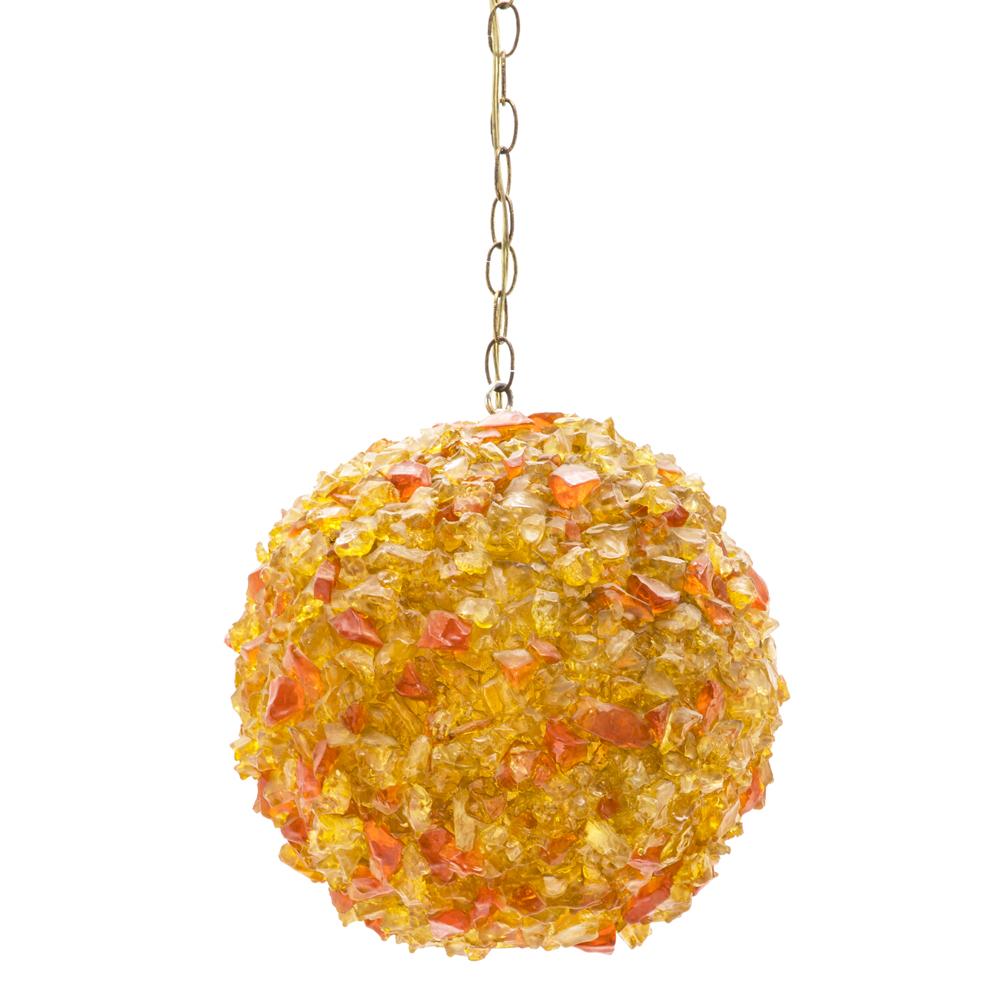Orange Hanging Molten Ball Lamp