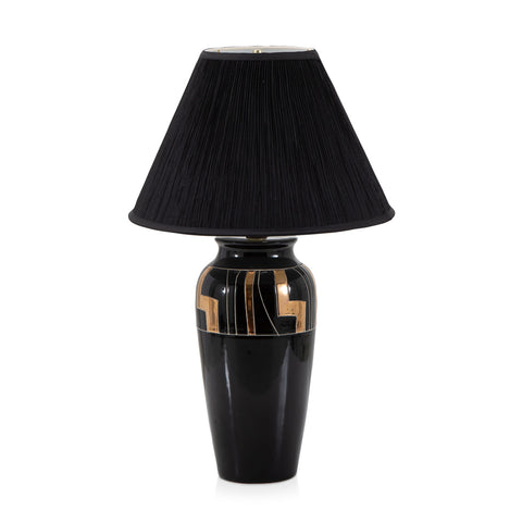 Black Art Deco Table Lamp