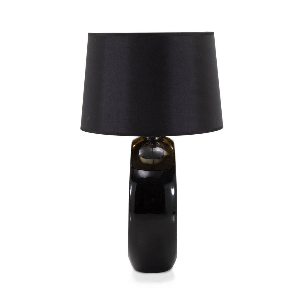 Black Glossy Art Deco Table Lamp