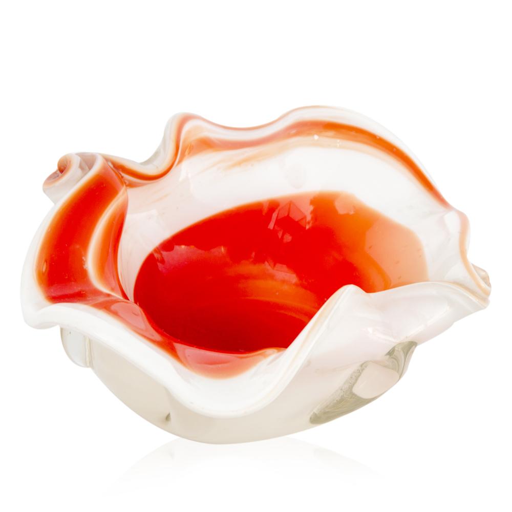 Red Candy Cane Swirl Ashtray