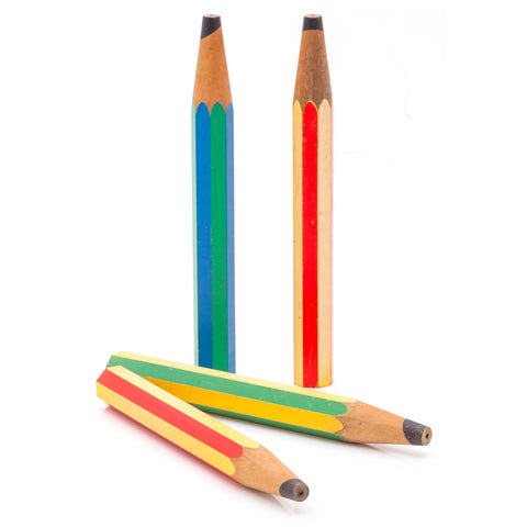 Multi Oversized Rainbow Pencils - Set of 4