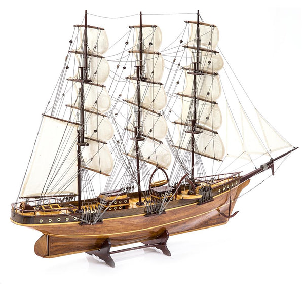 Wood Model Three-Mast Clipper Ship - Gil & Roy Props