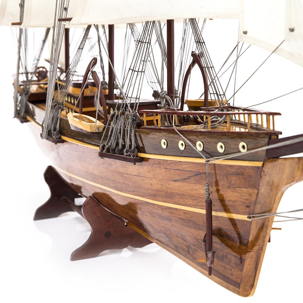 Wood Model Three-Mast Clipper Ship