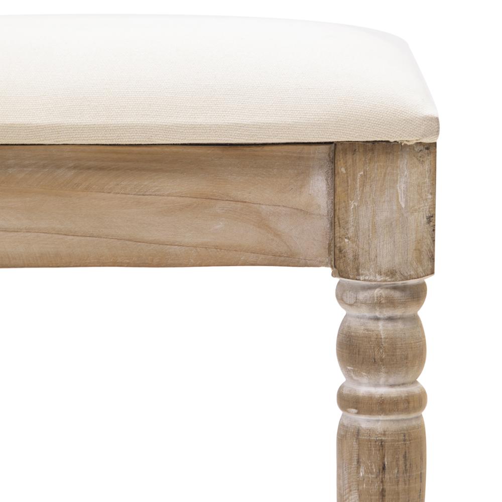 Farmhouse Upholstered Low Stool