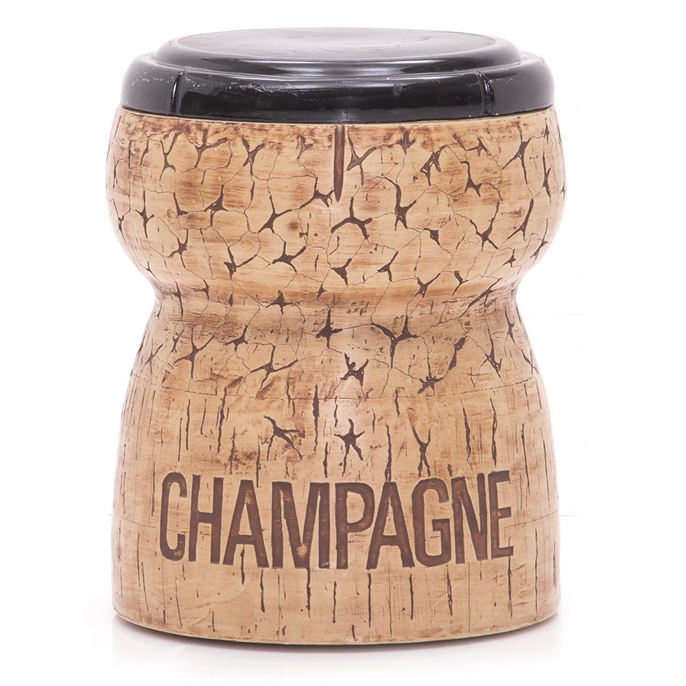 Wood Champagne Cork Pedestal