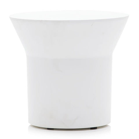 White Tapering Modern Side Table