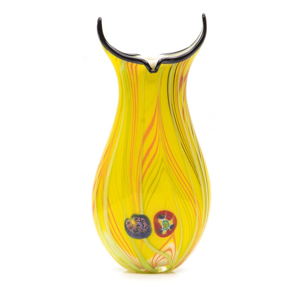Yellow Ewing Tip Vase