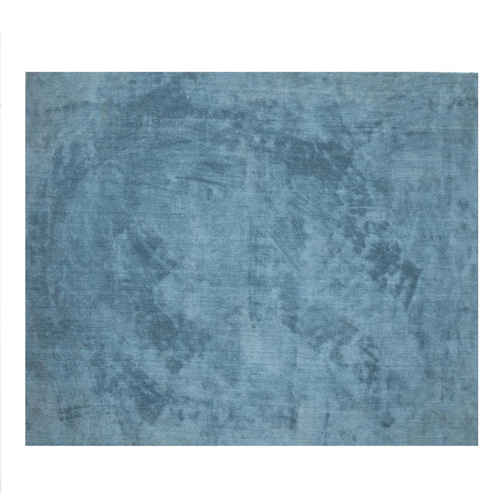Solid Blue Contemporary Rug