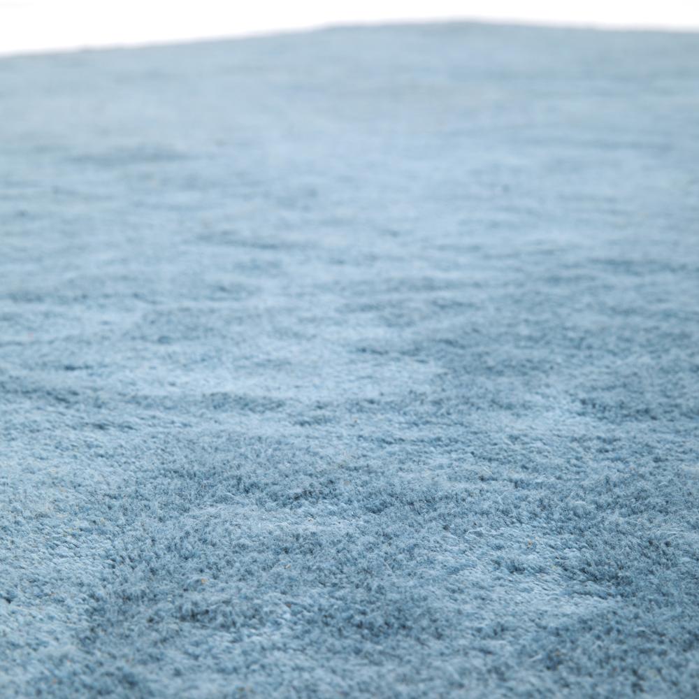 Solid Blue Contemporary Rug