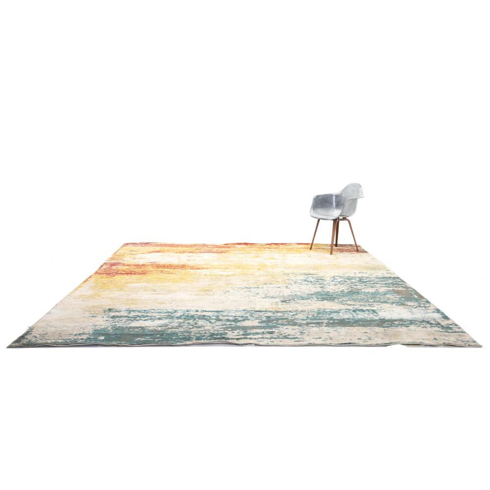Large Abstract Rainbow Pixel Rug