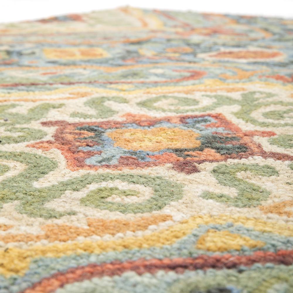 Boho Colorful Diamond Swirl Pattern Rug - Gil & Roy Props