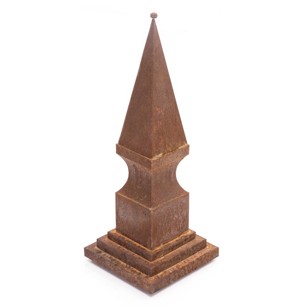 Brown Pyramid-Shaped Newel