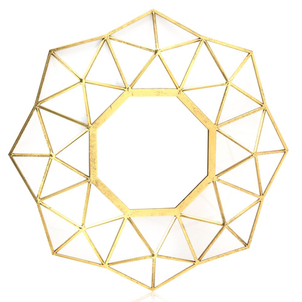 Gold Metal Geometric Wall Art