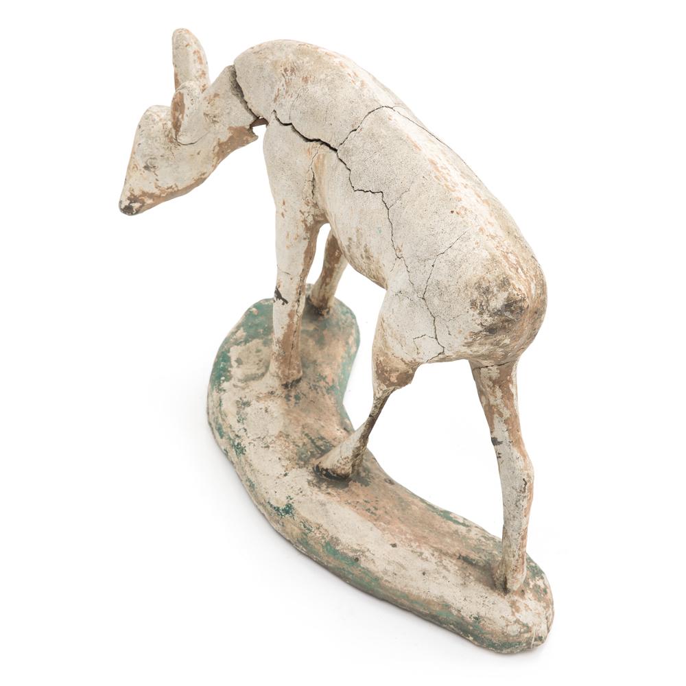 Rustic Cement Fawn Sculpture