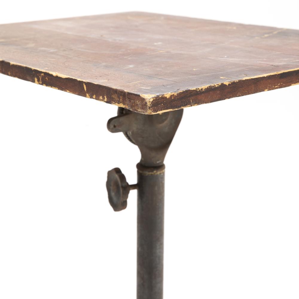 Rustic Wood and Metal End Table