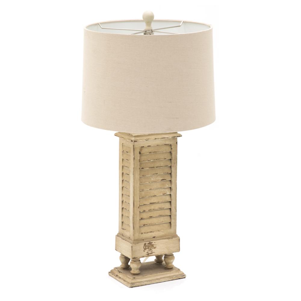 Wooden Shabby Chic Table Lamp