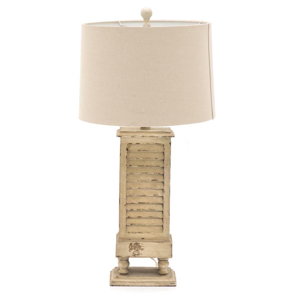 Wooden Shabby Chic Table Lamp