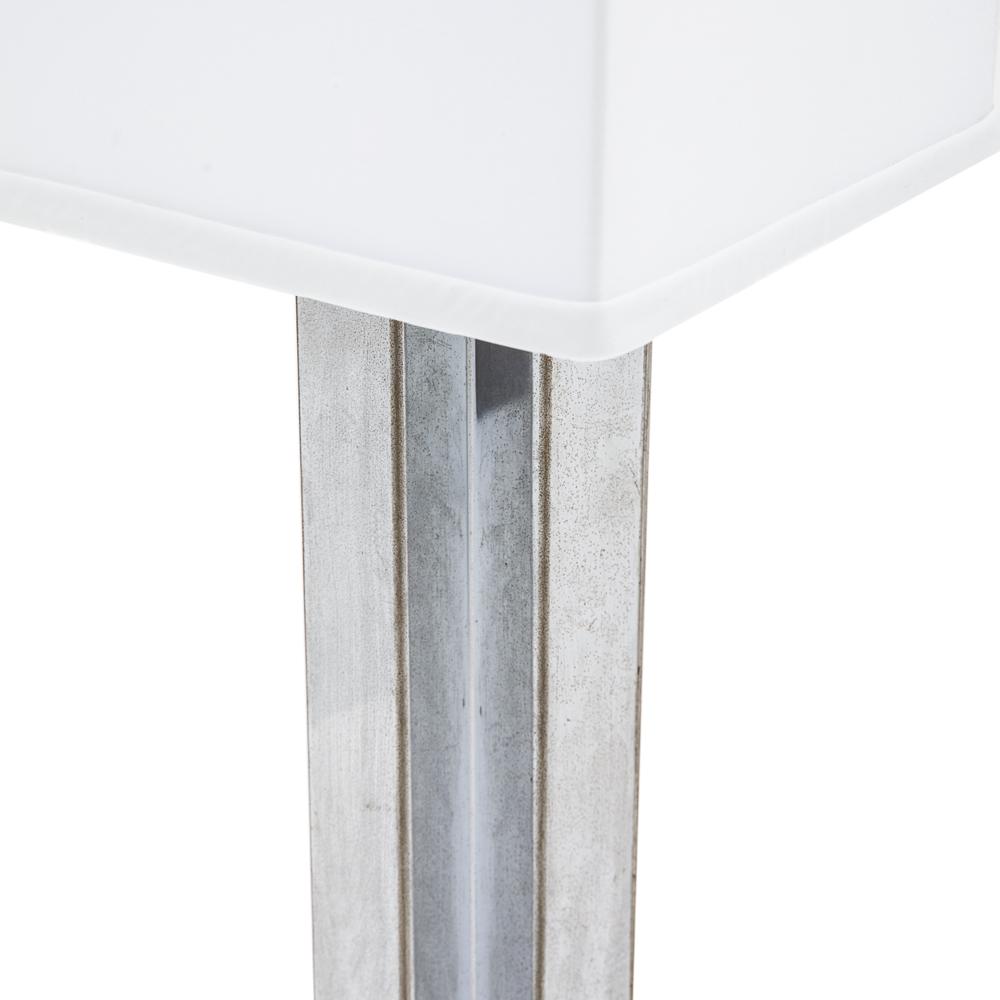 Silver Bevelled Table Lamp