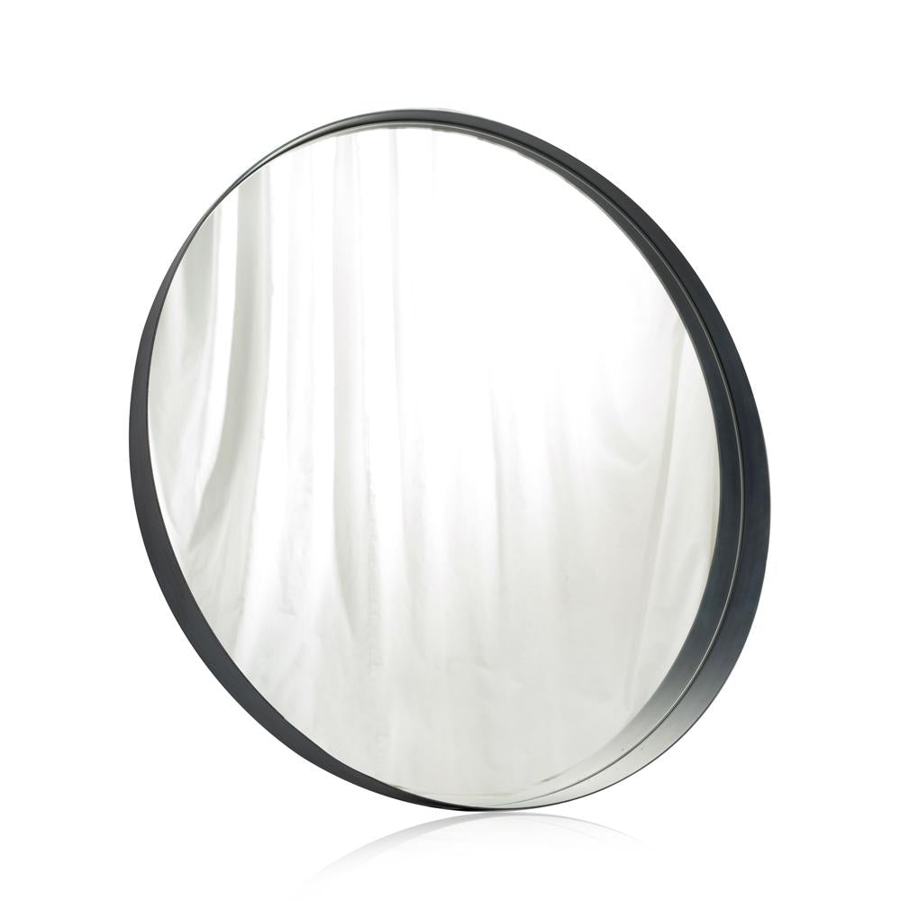 Round Modern Black Frame Wall Mirror